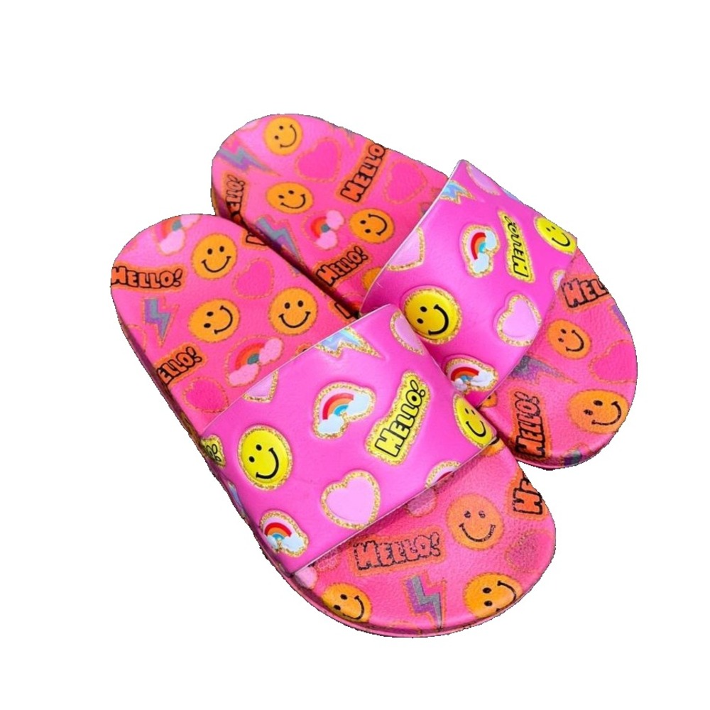 Hello kids Slide pink beach slides shoes Size 11 S000196